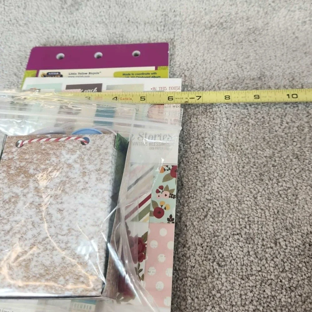 Little Yellow Bicycle Simple Stories Scrapbook Paper Sticker Planner Disc Bundle